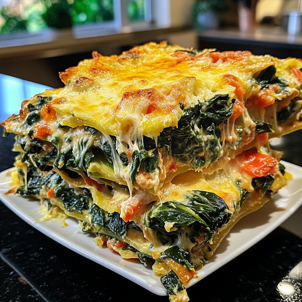 Gemüseauflauf mit Spinat