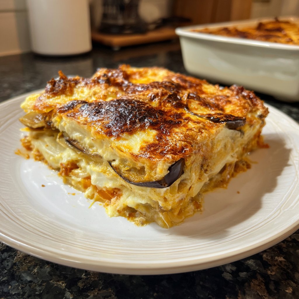 Auberginenauflauf vegetarisch aus dem Ofen