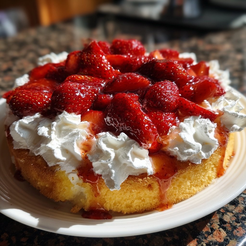 Erdbeerkuchen Mit Sahne