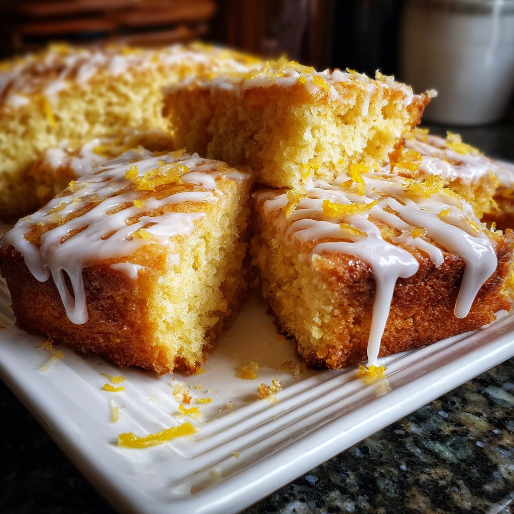 Zitronenkuchen mit Joghurtglasur