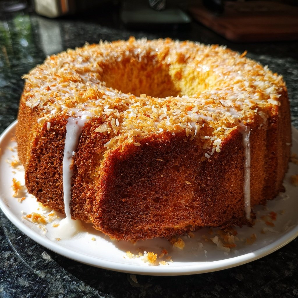 Karottenkuchen Mit Kokosraspeln