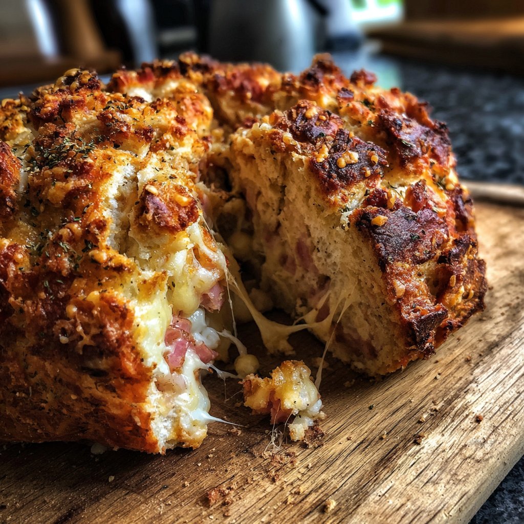 Zupfbrot Mit Schinken Und Käse