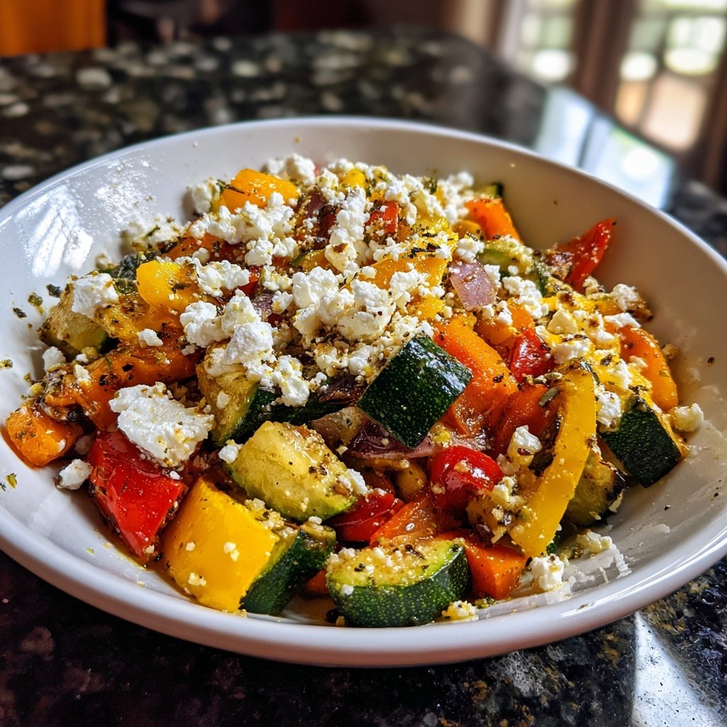 Gesund & Leicht Mediterrane Gemüsepfanne mit Feta