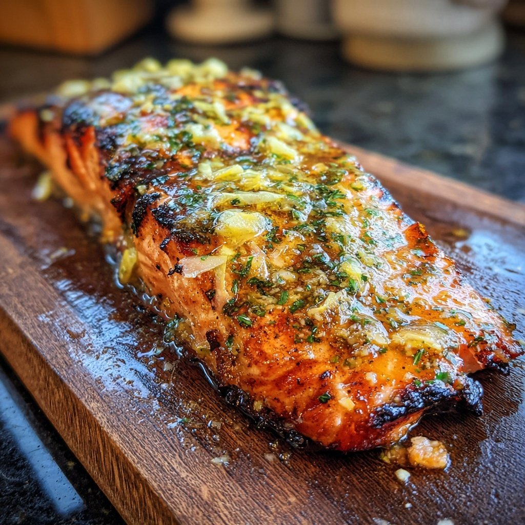 Gegrillter Lachs Mit Zitronen Butter