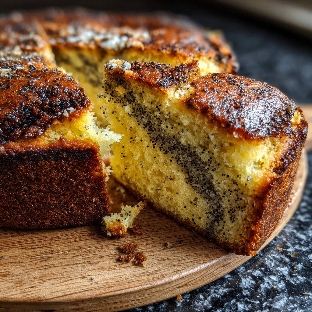 Blechkuchen mit Mohnfüllung