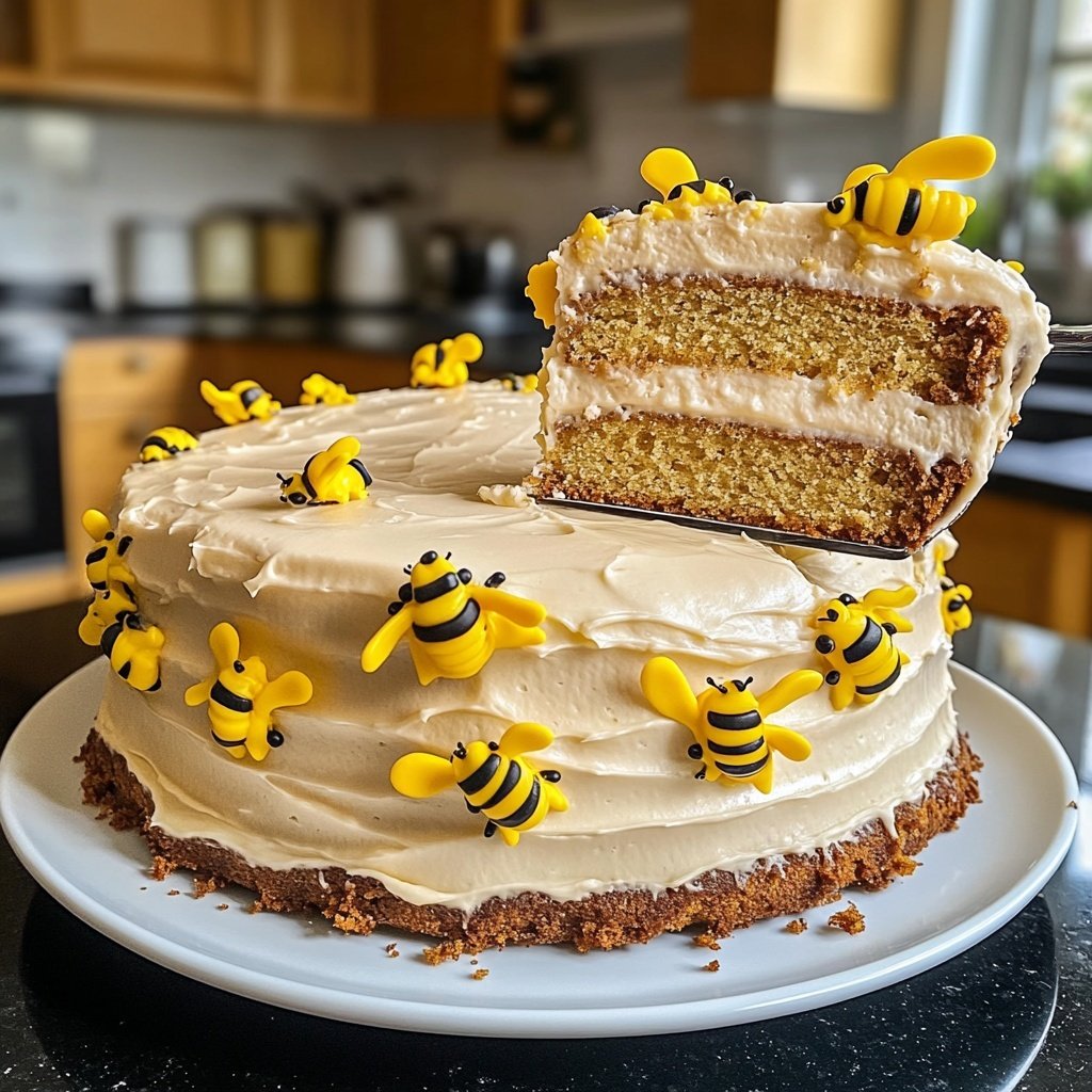Bienenstock-Motivtorte mit Fondant-Bienen