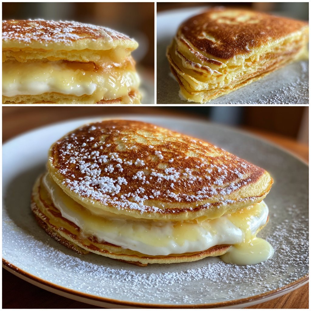 Pfannkuchen mit Quarkfüllung