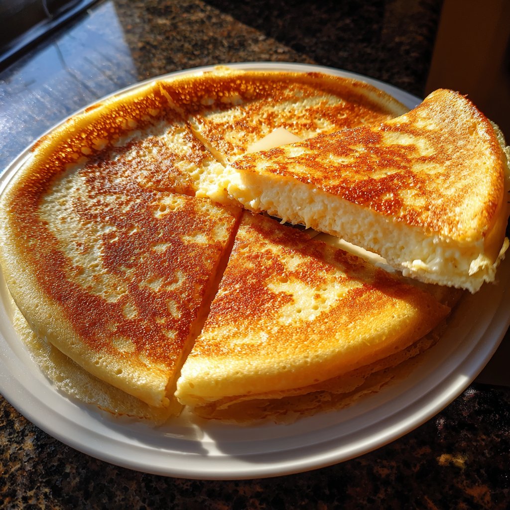 Pfannkuchen mit Vanillequarkfüllung