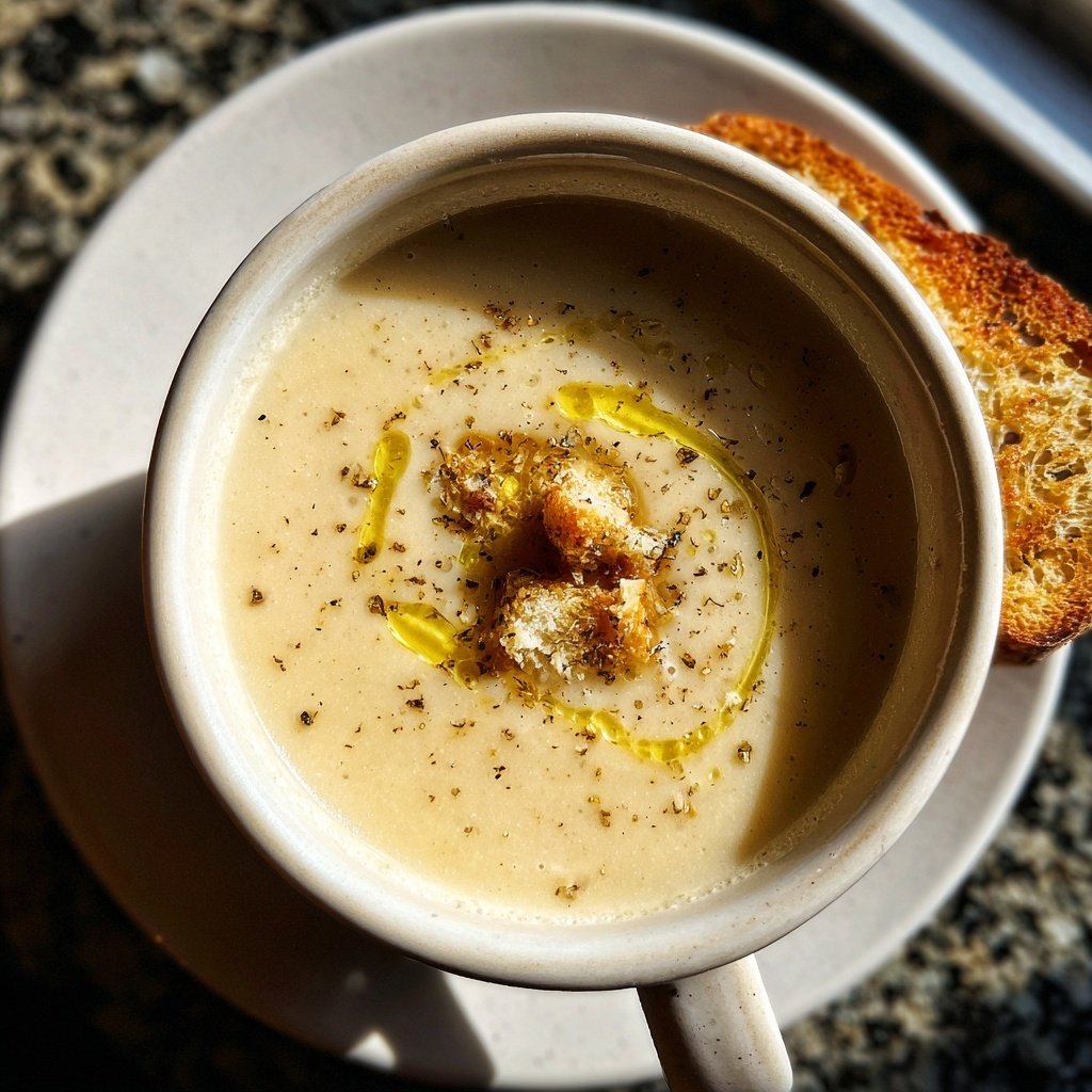 Blumenkohlsuppe mit Zitronenöl