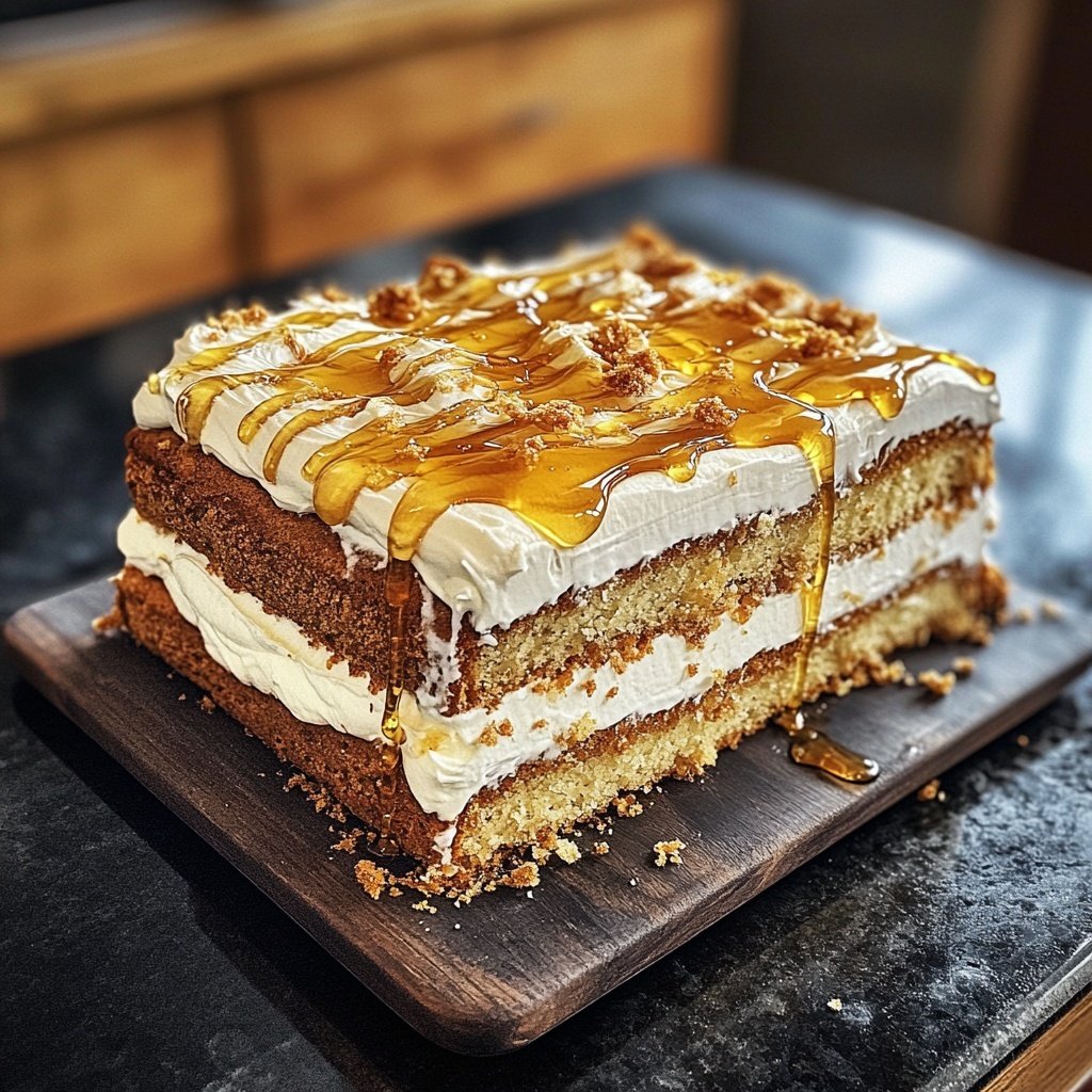 Honigtorte mit Milchmädchencreme