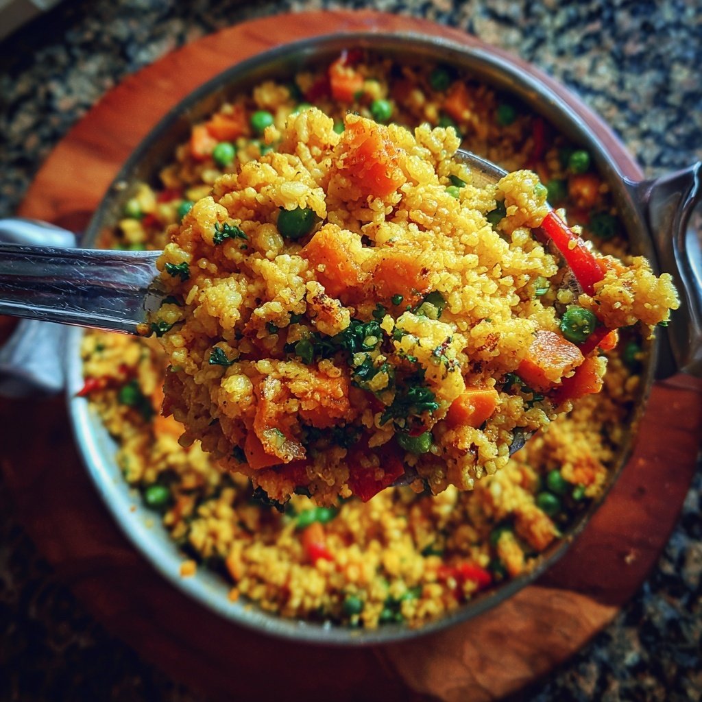 Abendessen vegetarisch mit Ofenreis